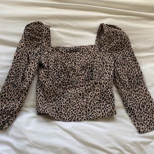Zara cheetah top